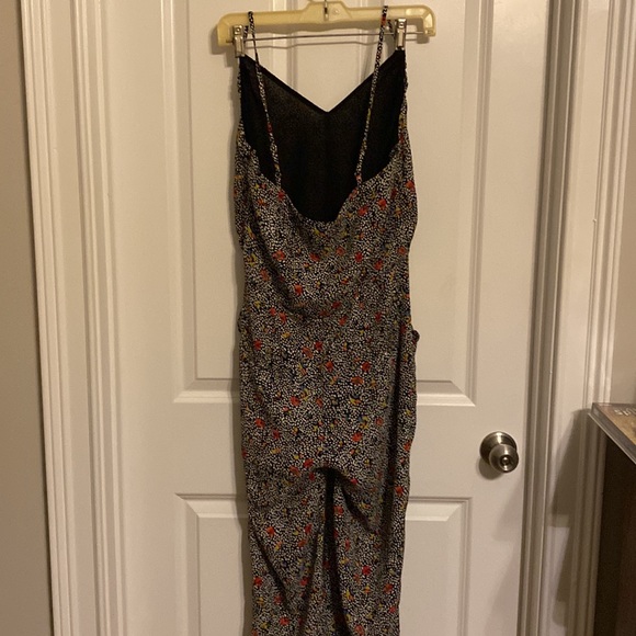 Greylin Silk Spaghetti Strap long pant length Romper Jumpsuit Size Medium - Picture 8 of 11